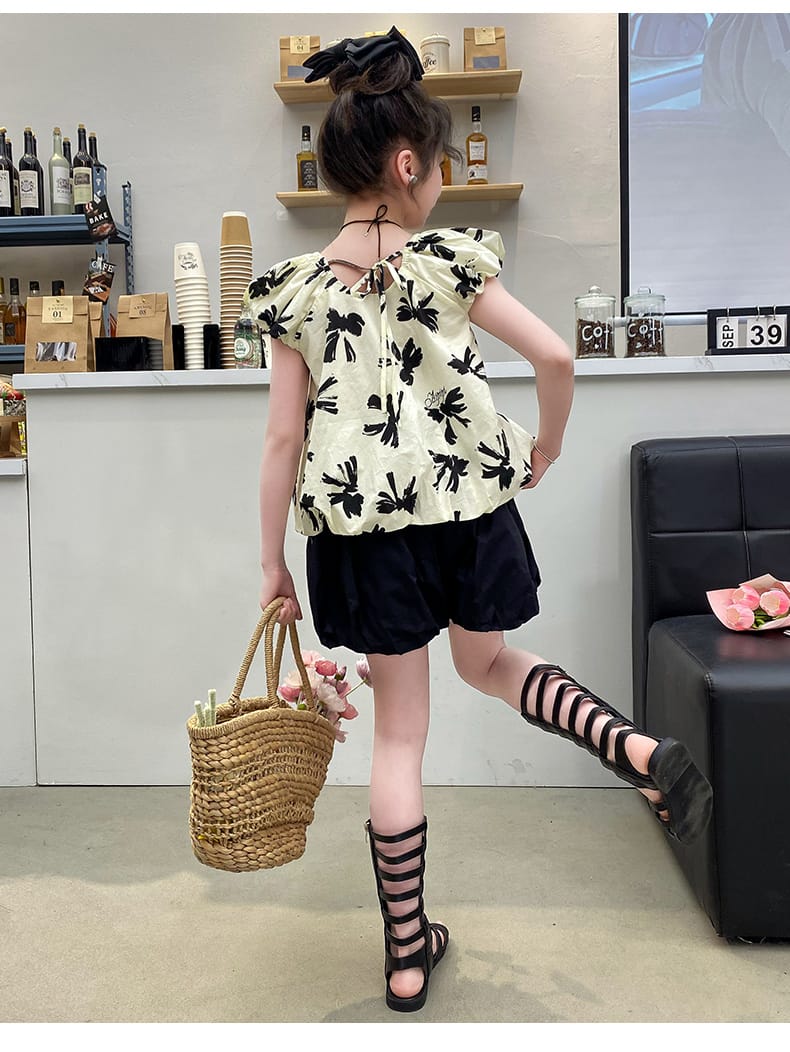 Casual T-shirt+Solid Shorts